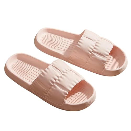 WANGQIQI Pantoufles d'été avec détachants doux des femmes dans l'épaisseur intérieur et extérieur extérieur sandales de plage-rose-42-43