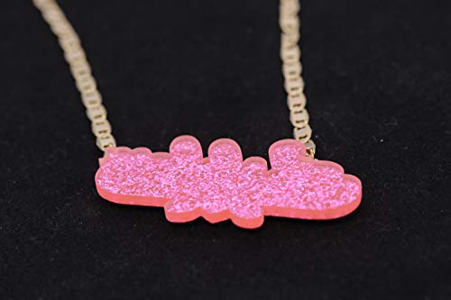 NOUMANDA Personalized Custom Name Necklace with Acrylic Board Nameplate Double Layer Pendant Delicate Jewelry4