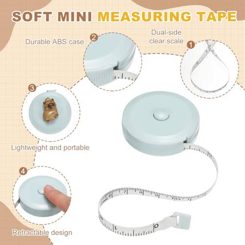Cinta métrica flexible 6 pcs 60 pulgadas doble escala miniatura 3