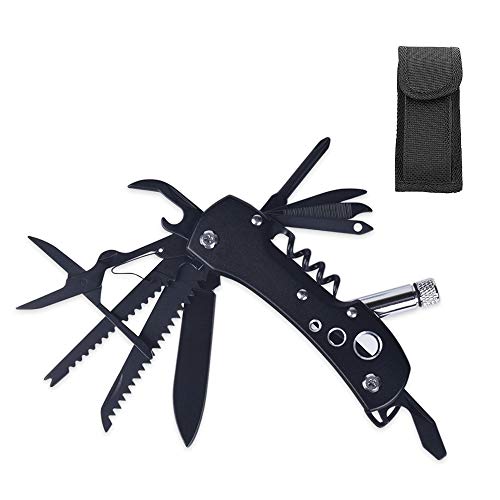 Multi Function All In One With LED Light Folding Tool Outdoor Survival Training Folding Knives Tools Travel Portable Pocket Hunting Camping Survival Essential Multipurpose Daily Household