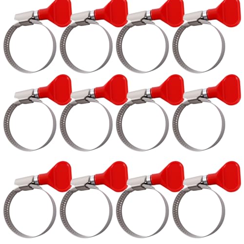 12 Pièces Collier Soufflet Cardan Universel, Réglable Collier Serrage Soufflet Pour La Plupart Des Véhicules, Pinces À Joint Cv En Acier Inoxydable pour Tuyau D'Eau, Câble