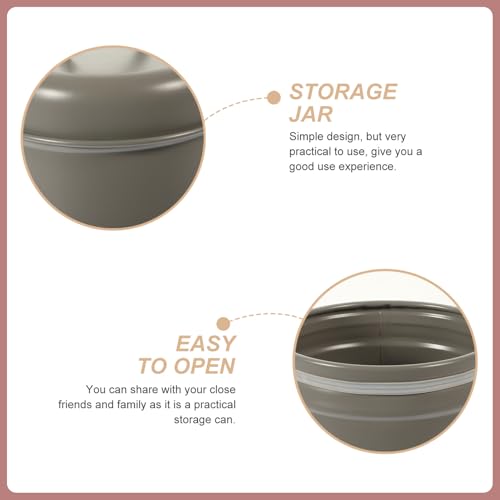 Matte Gray Airtight Coffee Canister Metal Storage Jar miniatura 4