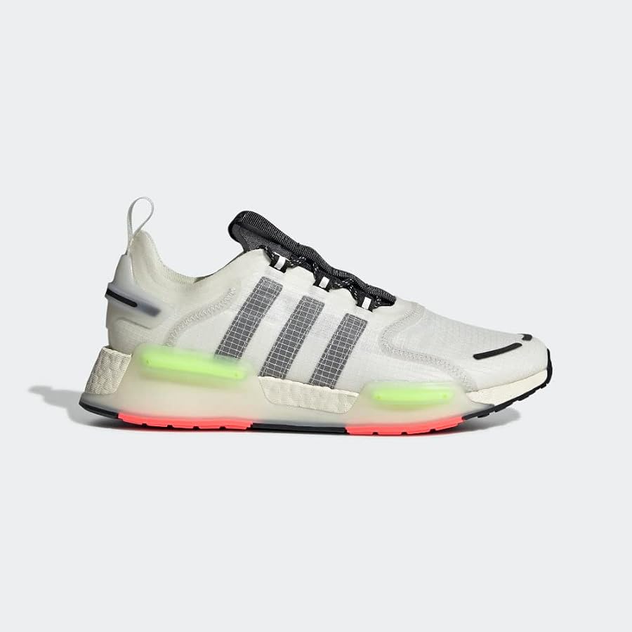 adidas Men's NMD V3 Running Shoe, Crystal White/Signal Green/Solar