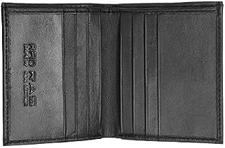 RAS Mens RFID Safe Soft Genuine Leather Credit Card and Banknote Pocket Slimline Wallet 122 (Black)