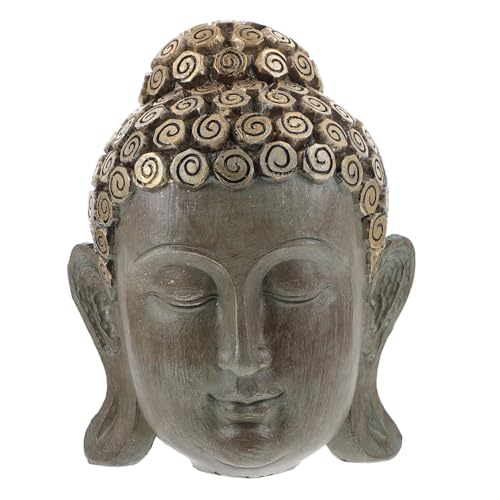 IMIKEYA Scultura Faccia Di Buddha In Resina Da Appendere A Parete Decorazione D'Arte Buddista Ornamento Solenne per Casa Tempio e Ristoranti Creativo per Festival e Cerimonie