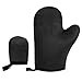 Self Tanning Mitt Tan Mitt Tanning Mitt Applicator with Thumb and Face Applicator Mitt Washable Reusable Sunless Tanner Mitt Tools Set for Mousse, Lotion, Spray and Oil（Black）