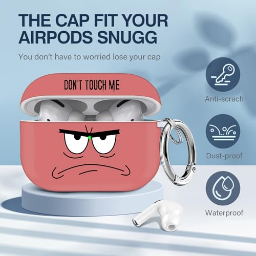 Image of for Airpods Pro 2nd Generation Case,Don't Touch Me Cool Cover with Lanyard Big Eyes Cute Cartoon for Airpods Pro 2nd Generation Case,Soft Shockproof Cover for Women Men-Watermelon Red