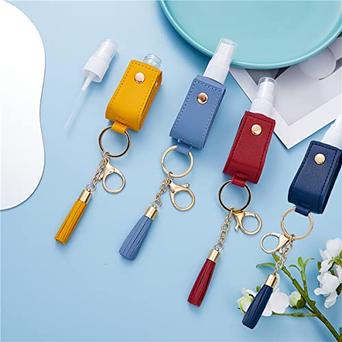 Lucktao 4 Stück 30 ml Sprühflasche parfümzerstäuber Schlüsselanhänger Tragbare Quetschflasche Wiederverwendbare parfum… - Image 8