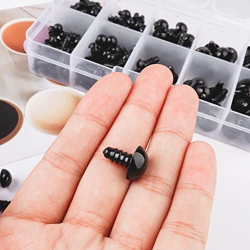 Safety Eyes, Plastic Safety Eyes Toy Eyes 400PCS Doll Eyes Including 200pcs Safety Eyes 200pcs Backings for Crochet Soft Toy Making DIY Crafts (6-12 mm)