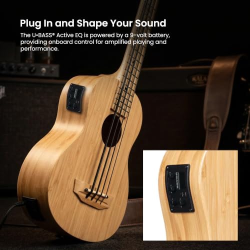 Image of Kala UBASS-BMB-FS Bamboo Fretted Acoustic-Electric U-Bass