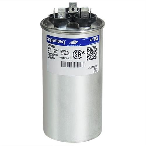 (2-Pack) Round Run Capacitor - 30 + 7.5 uf MFD x 370 VAC Volt C33075R / 97F9968