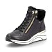 Produktbild Remonte Damen High-Top Sneaker D0T77, Frauen Halbschuhe,lose Einlage,wasserabweisend,remonteTEX,schnürschuhe,schnürer,mid Cut,schwarz (02),40 EU