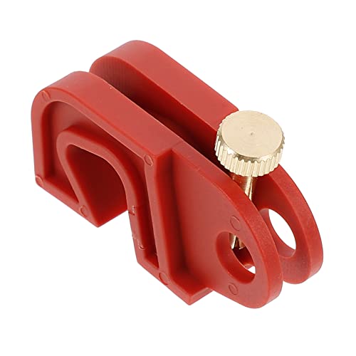 NAMOARLY Miniature Circuit Breaker Lock Labels Accessory Electrical Panel Lock Large Main Breaker Lockout Kit Large Clamps Breaker Safety Lock Breaker Lockout Buckle Pa Nylon Red