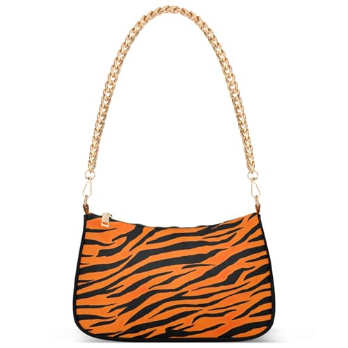 Tiger Stripe Bold Black Orange Lady One Shoulder Bag for