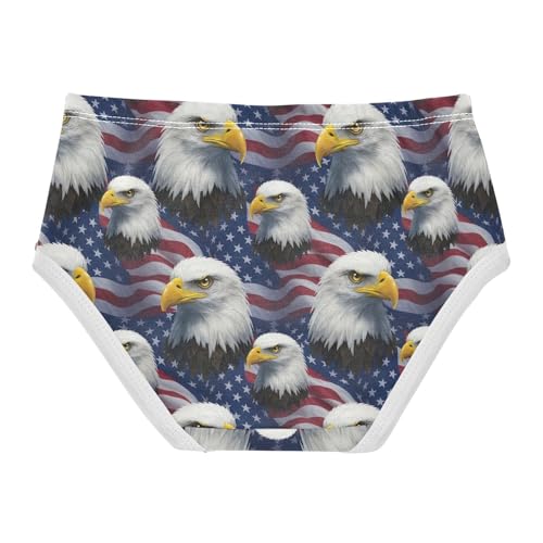 Joisal Eagle American Flags Cool Panties Little Girl Girls Underwear Toddler Cotton Print Undies Kids Briefs 2t2