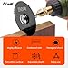 FiLwW Drill Saw Blades for Dremel Rotary Tool 6Pcs Black Manganese Steel Saw Disc Wheel Cutting Blades with 1/8