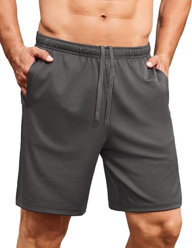COOFANDY Men's Gym Workout Shorts 7 Inch Stretch Athletic Shorts Lightweight Running Training Short Pants with Pockets