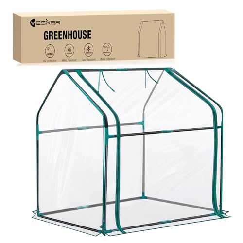 Yesker Mini Greenhouse 36'x18'x33' Portable Small Green House for Indoor Outdoor Greenhouses with PVC Cover Compact Greenhouses Kit for Winter Gardening Balcony Patio Outside Backyard Plant Protection