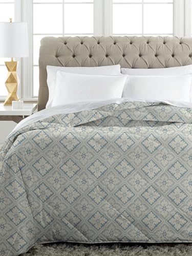 Image of HOMEKART 220 GSM Premium Reversible Microfiber AC Comforter for Double Bed | Soft, Lightweight & Breathable All-Season 3-Layer Quilted Blanket (220 x 240 cm, Floral, Grey & White)