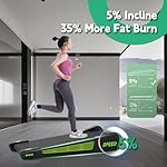 Walking Pad Treadmill with 5% Incline, 2.5HP Quiet Motor & Triple Shock Absorption - Under Desk Treadmill for Home/Office, 300 lb Capacity, LCD Display, Portable Foldable Treadmills for Small Spaces - Image 5