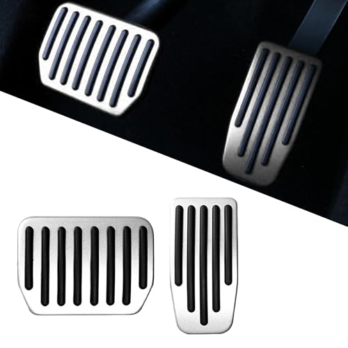 Gilovc 2PCS Car Accelerator Pedal Covers, Aluminum Vehicle Foot Pedal Pads Set, Non Slip Performance...