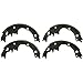 Wagner ThermoQuiet PAB242DR Riveted Brake Shoe Set, Rear