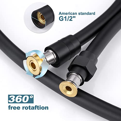 Shower Hose, 79 Inches Extra Long Shower Head Hose Extension for Bathing Toilet Cleaning Dogs Bathroom Bathing Matte Black Handheld Shower Hose Shower Hose, 79 Inches Extra Long Shower Head Hose Extension for Bathing Toilet Cleaning Dogs Bathroom Bathing Matte Black Handheld Shower Hose