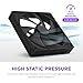 F120P - 120mm Static Pressure Fans - Single Pack - Black
