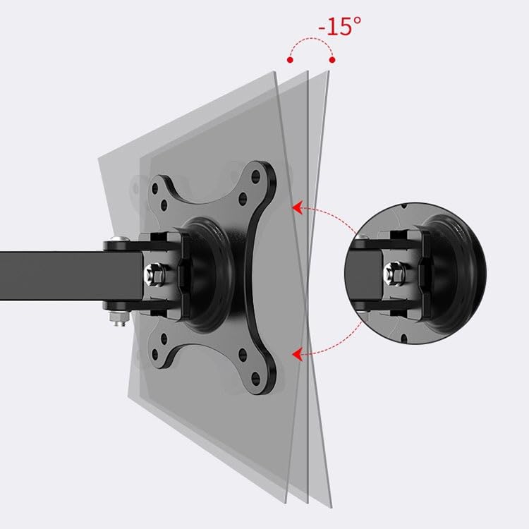 Staffa Monitor Supporto a Parete for Monitor Singolo Supporto a Regolabile a Movimento Completo, Bracci articolati, Rotazione dell'estensione dell'inclinazione Girevole