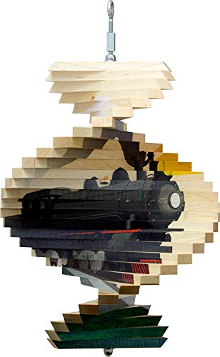 Train Engine Wood Wind Spinner - Made in USA