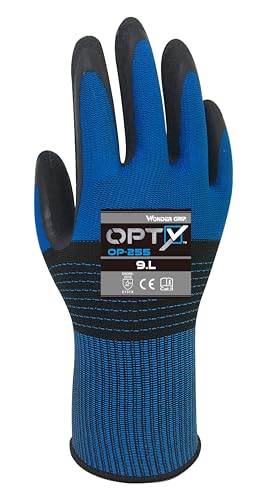WONDER GRIP Gants OP-255 OPTY Bleu 8/M, Bleu, noir., M