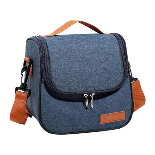 Bolsa Térmica Marmita Lancheira Resistente Espaçosa Com Alça Ziper Academia Trabalho Dieta Premium (Azul)
