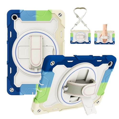 Coque Samsung Galaxy Tab A9+ avec béquille 360 et dragonne ajustable