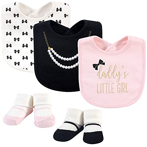 Image of Little Treasure Unisex BabyCotton Bib and Sock Set