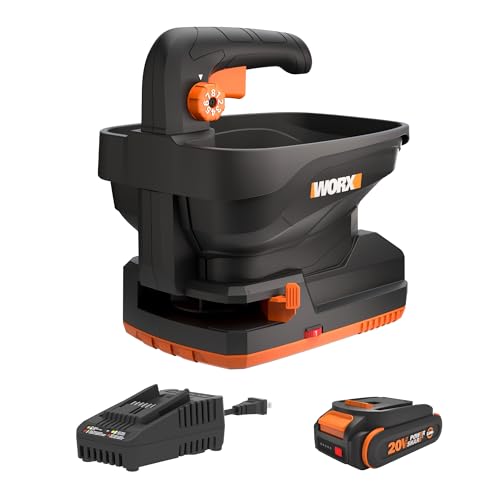 WORX 20V Cordless Seed Spreader 6-Speeds 5-Ft. Max Distance...