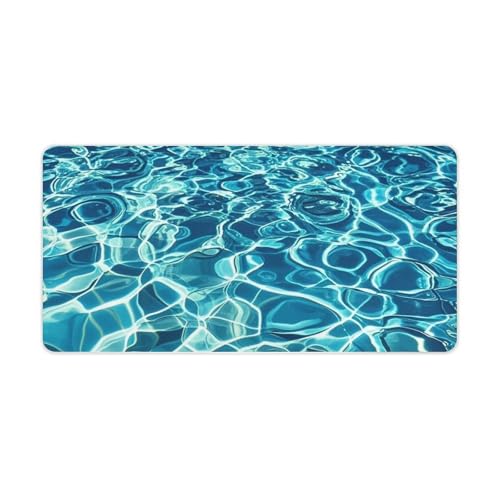 Blue Aqua Pool Water Desk Pad Protector Large Waterproof miniatura 1