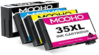 Mooho 35XL Ink Cartridges Replacement for Epson 35XL for Workforce Pro WF-4720DWF WF-4725DWF WF-4730DTWF WF-4740DTWF (1 Black 1 Cyan 1 Yellow 1 Magenta, 4-Pack)