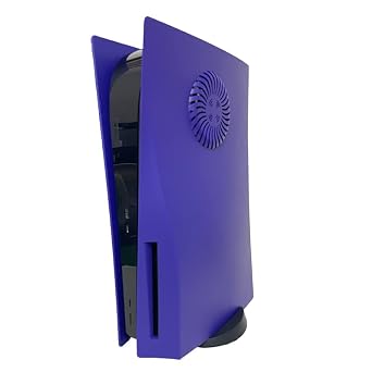 PS5 Plate Protection Faceplate Cooling Version PS5 Plate Case Cover Skin for PS5 Disc Edition Upgraded Turbo Vents PS5 Replacement Hard Shockproof ABS Anti-Scratch PS5 Plate Galactic Purple