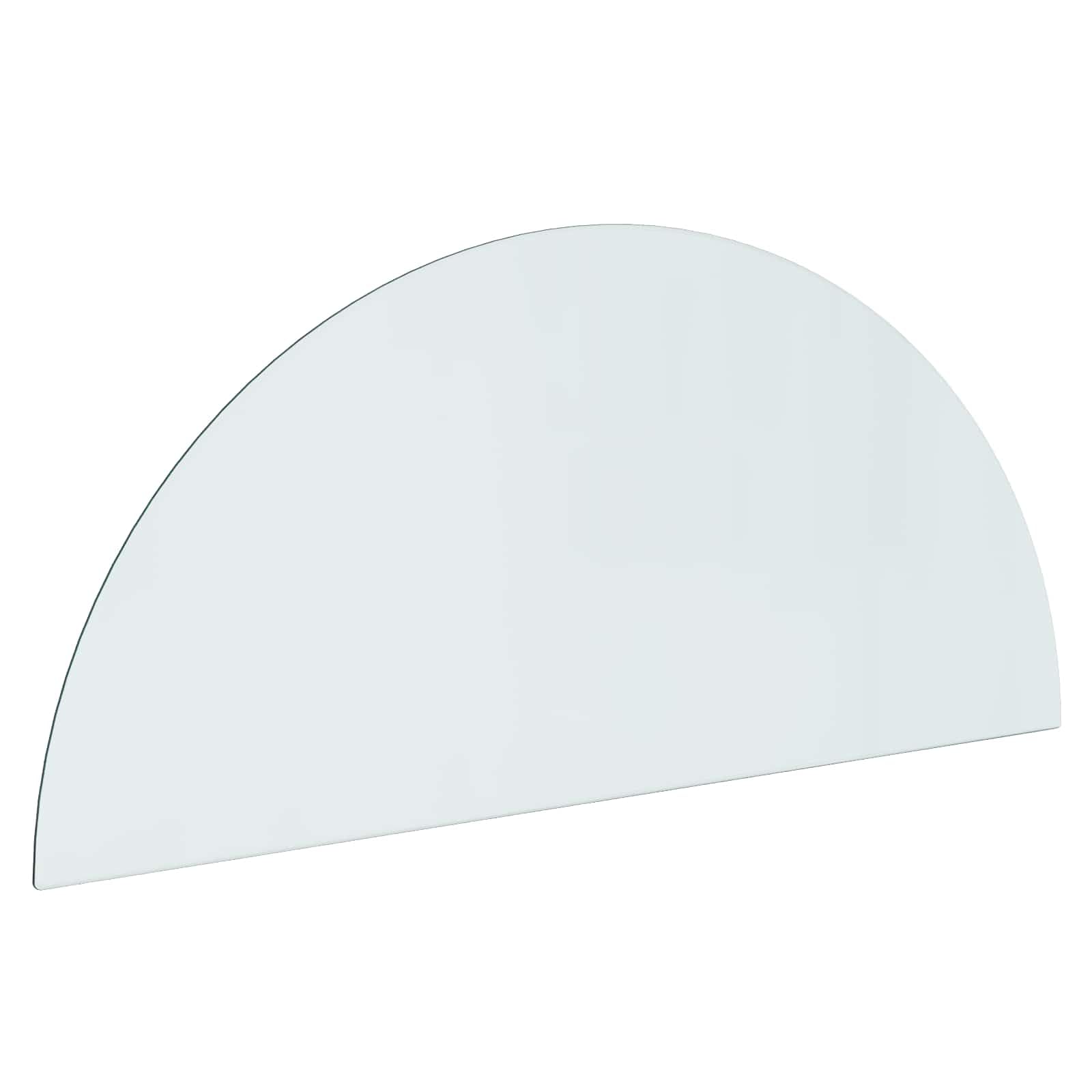 Kaminbodenplatte 1200 x 500 mm aus gehärtetem Glas, Funkenschutzplatte für Kaminöfen, Bodenschutz für Parkett und Laminat, rechteckige Glasplatte hitzebeständig, feuerfeste Unterlage für Kamin