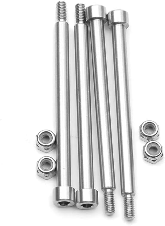 Miniatura 3 de 4 pasadores de bisagra roscados de 0.157 x 2.205 in 70510 piezas de repuesto con tuerca M3 para actualizaciones de coche 15 TRAXS X-maX XMAXX RC -