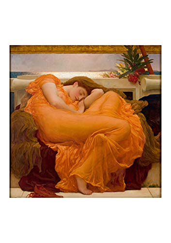 Flaming June Frederick Leighton œuvre d'art grand format mat encadré
