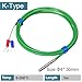 WRNT-03 K Type Thermocouple Waterproof Oilproof High Temperature Sensor with Shielded Cable for Industrial Heating(K-3M)