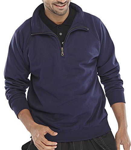 Sweat zippé 1/4 Clickworkwear pull de travail chaud col camionneur hiver
