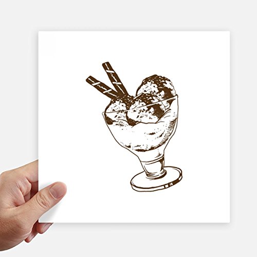 Calcomanía cuadradas de chocolate de 20cm para pared y maleta 2
