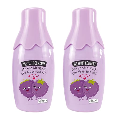 The Fruit Company Eau de Toilette Moras – Fragancia Frutal Dulce con Violeta – Vaporizador Spray con Aloe Vera – Pack 2 x 40 ml (Frescor Diario y Aroma Intenso)