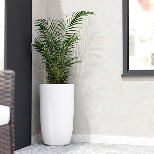 Image of YUCCABE ITALIA FOXB TPC 24 INCH Pots for Plants Highly Durable Polymers Lightweight Indoor Outdoor Plant Pots, Flower Pot Gamla Tree Planter Container Planters for Living Room, Balcony, Garden
