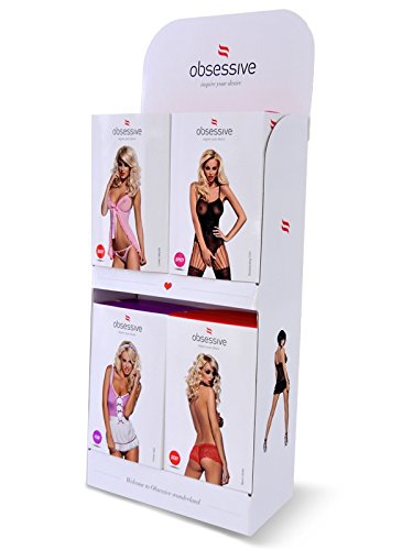 Ensemble de lingerie en tulle avec bonnets à armatures et string Obsessive élégant - 3
