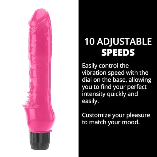 Adam-Eve-Pink-Vibrator-Dildo-Realistic-Dildo-Thrusting-Sex-Toy-For-Women-Waterproof-Jelly-Texture-Battery-Operated-Adjustable-Speeds-For-Clitoral-Anal-G-Spot-Pleasure-Gift-Compact-And-Discreet