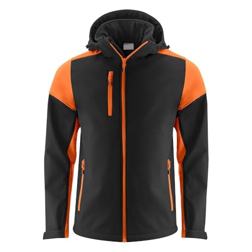 Veste softshell PRIME coupe-vent et deperlante XL noir orange pour le travail exterieur