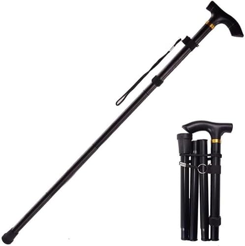 Jack Brown Camping and Hiking Folding Walking Stick, Black